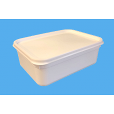 2 LITRE RECTANGULAR WHITE TUB